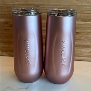 Vinglacé Rose Gold Champagne Flutes Set of 2